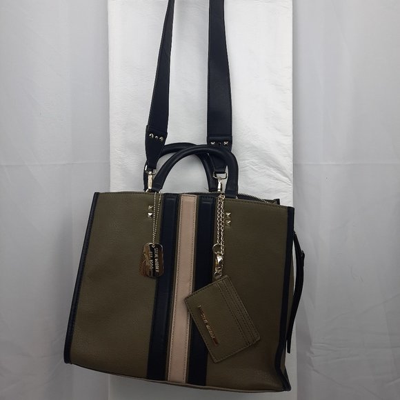 Steve Madden Tote Bag Army Green and Black - Picture 6 of 12